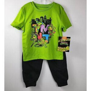 Teenage Mutant Ninja Turtles Toddler Boys T-Shirt and Pants Green Black 24 month